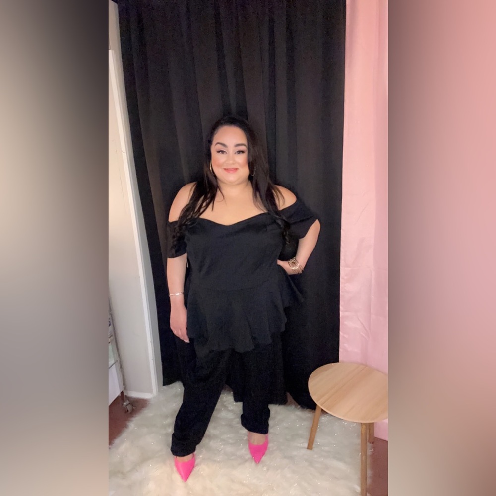 Black jumpsuit with peplum top size 4x